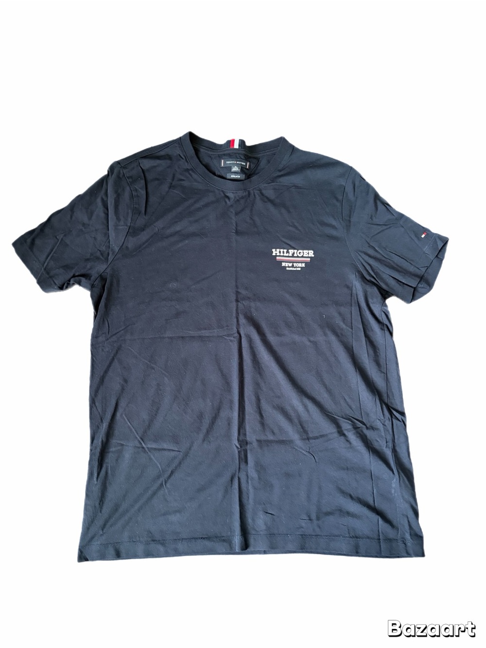 Tommy Hilfiger Men's Navy Logo Crewneck short sleeve tee men size large